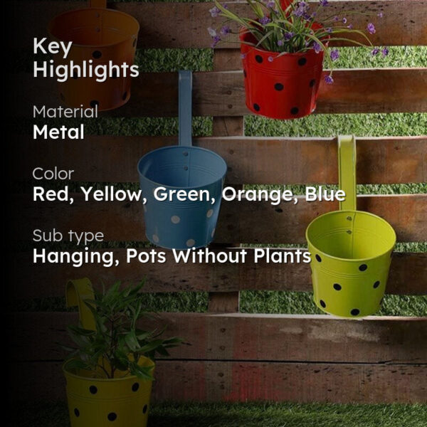 Polka Dots Hanging Planters Set