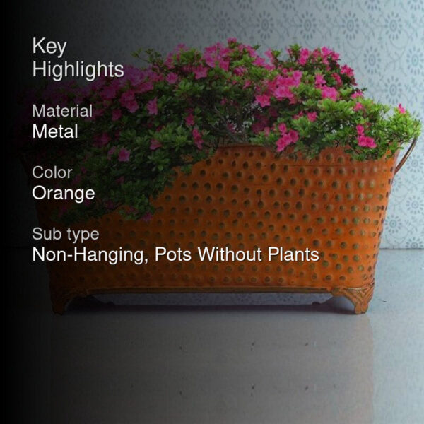 Rusto Glide Planter (Orange) - Set Of Two