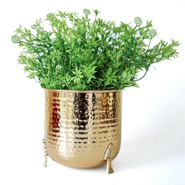 Shaera Metal Planter - Gold