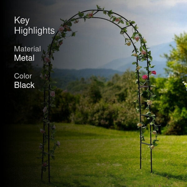 Sylvan Arch Metal Planter Stand - Black