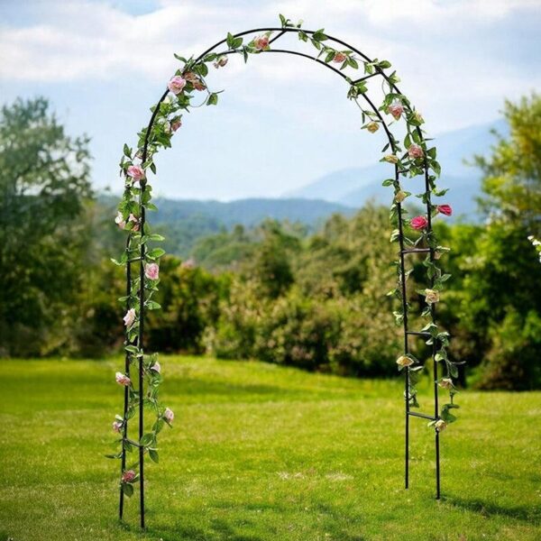 Sylvan Arch Metal Planter Stand - Black