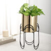 Vyra Stainless Steel Planter - Gold & Black