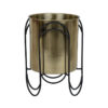 Vyra Stainless Steel Planter - Gold & Black