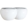 Whimsical White Planters - Set Of Two
