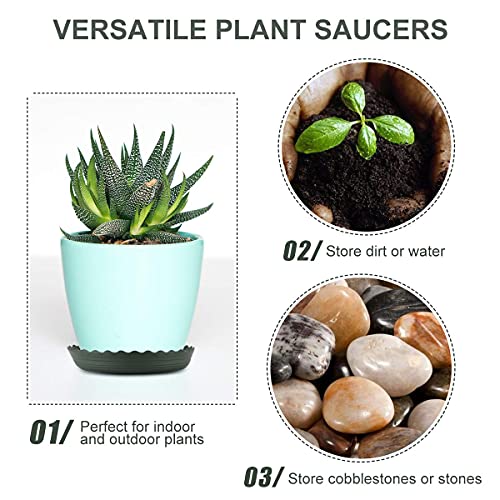 12Pcs Plant Saucer, 6 8 10 Inch Durable Plastic Plant Tray, Black Round Plant Pot Saucers, Drip Tray for Indoor and Outdoor Garden 12Pcs Plant Saucer, 6 8 10 Inch Durable Plastic Plant Tray, Black Round Plant Pot Saucers, Drip Tray for Indoor and Outdoor Garden