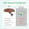 2pack Wood Plant Caddy With Wheels Heavy Duty Red Brown, 264 Lbs Capacity, 12 Inch Acacia Hardwood Plant Roller, Plant Stand with 360° Lockable...