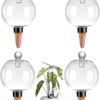 4 Pack Plant Watering Globes with Covers 17oz Self Watering Planter Insert, Plastic Water Bulbs, Indoor/Outdoor Plant Watering Devices for...