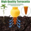 4 Pack Terracotta Watering Spikes, Self Watering Globes, Slow Release Self Watering Planter Insert, Plant Watering Globes for Indoor and Outdoor...