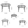 5 Pack Metal Plant Stands,Heavy Duty Potted Holder for Flower Pot,Indoor Outdoor Metal Rustproof Iron Garden Container Round Supports Rack for Planter