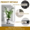 8Pcs Plant Stand Indoor Outdoor, Plant Level Pot Elevator- 2 Size Plant Riser Holder Plastic Floor Protector Plant Trivet, Heavy Planter Holder for...