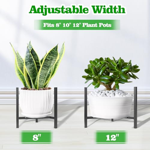 Airpark Plant Stand Indoor Adjustable, Metal Modern Plant Stands, Heavy Duty Stable Plant Pot Flower Holder Indoor Outdoor Corner, Fit 8 9 10 11 12... Airpark Plant Stand Indoor Adjustable, Metal Modern Plant Stands, Heavy Duty Stable Plant Pot Flower Holder Indoor Outdoor Corner, Fit 8 9 10 11 12...