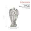 Alpine Corporation 31" Tall Indoor/Outdoor Angel Statue Yard Art Decoration, Light Gray