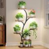 BACEKOLL Plant Stand Indoor with Grow Lights, 7 Tiered Indoor Plant Shelf, 49" Corner Plant Stands for Indoor Plants, Metal Plant Flower Display... BACEKOLL Plant Stand Indoor with Grow Lights, 7 Tiered Indoor Plant Shelf, 49" Corner Plant Stands for Indoor Plants, Metal Plant Flower Display...