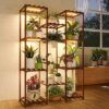 Bamworld Plant Stand with Grow Light Plant Shelf for Mutiple Pots Large Plant Holder for Living Room Patio Boho Home Decor for Gardening Warm Light Bamworld Plant Stand with Grow Light Plant Shelf for Mutiple Pots Large Plant Holder for Living Room Patio Boho Home Decor for Gardening Warm Light