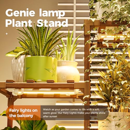 Bamworld Plant Stand with Grow Light Plant Shelf for Mutiple Pots Large Plant Holder for Living Room Patio Boho Home Decor for Gardening Warm Light Bamworld Plant Stand with Grow Light Plant Shelf for Mutiple Pots Large Plant Holder for Living Room Patio Boho Home Decor for Gardening Warm Light
