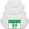 CATIFLIN 24 Pack Clear Plant Saucers - 6, 8, 10, 12 Inch Plastic Plant Trays for Pots, Flower Pot Saucers, Indoor & Outdoor Planter Drip Tray for... CATIFLIN 24 Pack Clear Plant Saucers - 6, 8, 10, 12 Inch Plastic Plant Trays for Pots, Flower Pot Saucers, Indoor & Outdoor Planter Drip Tray for...