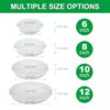 CATIFLIN 24 Pack Clear Plant Saucers - 6, 8, 10, 12 Inch Plastic Plant Trays for Pots, Flower Pot Saucers, Indoor & Outdoor Planter Drip Tray for... CATIFLIN 24 Pack Clear Plant Saucers - 6, 8, 10, 12 Inch Plastic Plant Trays for Pots, Flower Pot Saucers, Indoor & Outdoor Planter Drip Tray for...