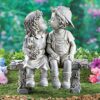 Collections Etc First Kiss, Puppy Love, Kissing Couple Garden Sculpture, 8 1/4" L x 4 3/4" W x 9" H Collections Etc First Kiss, Puppy Love, Kissing Couple Garden Sculpture, 8 1/4" L x 4 3/4" W x 9" H