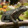 Crouching Frog Prince Garden Statue, Yard Decorations Outdoor Decor, Weather-Resistant Animal Figurines & Sculptures for Patio & Porch, 11.5" L×8" H Crouching Frog Prince Garden Statue, Yard Decorations Outdoor Decor, Weather-Resistant Animal Figurines & Sculptures for Patio & Porch, 11.5" L×8" H