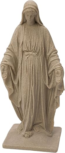 Emsco Group Virgin Mary Statue - Natural Sandstone Appearance - Made of Resin - Lightweight - 34" Height Emsco Group Virgin Mary Statue - Natural Sandstone Appearance - Made of Resin - Lightweight - 34" Height