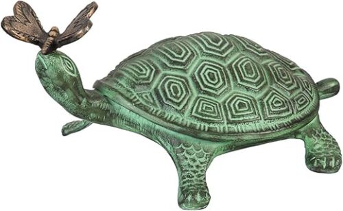 Evergreen Garden 14" L Beautiful Summer Turtle and Butterfly Metal Garden Statue, Fade and Weather Resistant Outdoor Decoration for Homes, Yards... Evergreen Garden 14" L Beautiful Summer Turtle and Butterfly Metal Garden Statue, Fade and Weather Resistant Outdoor Decoration for Homes, Yards...