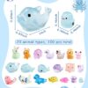 FIVEIZERO 100PCS Luminous mini Resin Animals Bulk - 20 Styles Glow in The Dark Plastic Tiny Animals Figures for Dollhouse, Fairy Garden, Aquarium,...