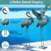 Garden Statues Large Metal Crane Sculptures, Outdoor Heron Metal Statue Yard Art for Garden Decor, Realistic Bird Art for Outdoor Decor, Standing...