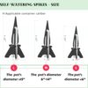 GreenShip 4-Pack Patented Self-Watering Spikes – DIY Plant Watering System for Indoor Plants, Fits Grower Pots, Reuse Containers, Automatic...