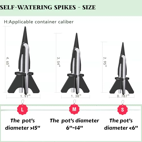 GreenShip 4-Pack Patented Self-Watering Spikes – DIY Plant Watering System for Indoor Plants, Fits Grower Pots, Reuse Containers, Automatic...