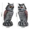 Hedoc 2 Pack Fake Owl Decoys to Scare Birds Away, Rotating Head Bird Deterrents, Nature Enemy Scarecrow Plastic Statues, Pest Repellent for Gardens... Hedoc 2 Pack Fake Owl Decoys to Scare Birds Away, Rotating Head Bird Deterrents, Nature Enemy Scarecrow Plastic Statues, Pest Repellent for Gardens...