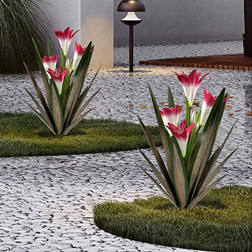 Homight Metal Agave Plant Outdoor Decoration Lily Mexican Yard Art Garden Gift Home Decor Hand Painted Metal Agave Garden Yard Statue, Outdoor Lawn... Homight Metal Agave Plant Outdoor Decoration Lily Mexican Yard Art Garden Gift Home Decor Hand Painted Metal Agave Garden Yard Statue, Outdoor Lawn...