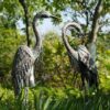 Kircust Garden Crane Statues, Standing Metal Patina Heron Decoy Outdoor Statue, 42-46 Inch Bird Yard Art for Patio Lawn Pond, Set of 2 Kircust Garden Crane Statues, Standing Metal Patina Heron Decoy Outdoor Statue, 42-46 Inch Bird Yard Art for Patio Lawn Pond, Set of 2