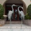 Kircust Garden Crane Statues, Standing Metal Patina Heron Decoy Outdoor Statue, 42-46 Inch Bird Yard Art for Patio Lawn Pond, Set of 2 Kircust Garden Crane Statues, Standing Metal Patina Heron Decoy Outdoor Statue, 42-46 Inch Bird Yard Art for Patio Lawn Pond, Set of 2