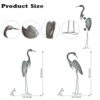 Kircust Garden Crane Statues, Standing Metal Patina Heron Decoy Outdoor Statue, 42-46 Inch Bird Yard Art for Patio Lawn Pond, Set of 2 Kircust Garden Crane Statues, Standing Metal Patina Heron Decoy Outdoor Statue, 42-46 Inch Bird Yard Art for Patio Lawn Pond, Set of 2