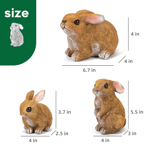LEGIFO Bunny Decor Yard Decorations Outdoor Set of 3, Bunny Decorations for Home Garden Outdoor Statues, Easter Rabbit Figurines mom Gifts LEGIFO Bunny Decor Yard Decorations Outdoor Set of 3, Bunny Decorations for Home Garden Outdoor Statues, Easter Rabbit Figurines mom Gifts