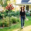 LimeHill Wind Spinner for Garden and Yard - Large Metal Kinetic Wind Sculptures for Outdoor Decor (91 Inches, Burgundy Lotus) LimeHill Wind Spinner for Garden and Yard - Large Metal Kinetic Wind Sculptures for Outdoor Decor (91 Inches, Burgundy Lotus)