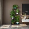 LINZINAR Plant Stand Indoor Outdoor Corner 4 Tier Metal Plant Shelf Patio Plant Rack for Garden Corner Balcony Living Room LINZINAR Plant Stand Indoor Outdoor Corner 4 Tier Metal Plant Shelf Patio Plant Rack for Garden Corner Balcony Living Room