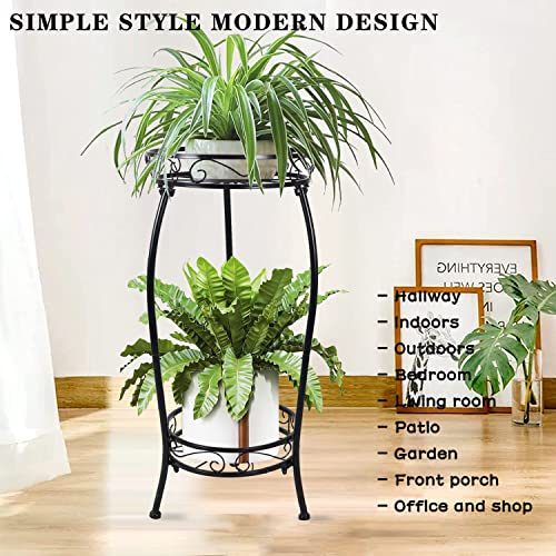 MOCORY Plant Stand Indoor Outdoor 2 Tier 25" Tall Metal Potted Holder Flower Pot Stand Heavy Duty Plant Shelf Rustproof Iron Multiple Plant Round... MOCORY Plant Stand Indoor Outdoor 2 Tier 25" Tall Metal Potted Holder Flower Pot Stand Heavy Duty Plant Shelf Rustproof Iron Multiple Plant Round...
