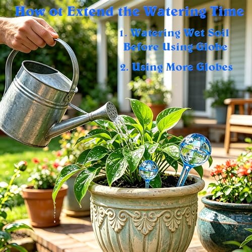 MOONSOUND Self Watering Globes for Plants - 10pcs Automatic Watering Bulbs for Indoor & Outdoor Potted Plants, Vacation Plant Care, Water... MOONSOUND Self Watering Globes for Plants - 10pcs Automatic Watering Bulbs for Indoor & Outdoor Potted Plants, Vacation Plant Care, Water...
