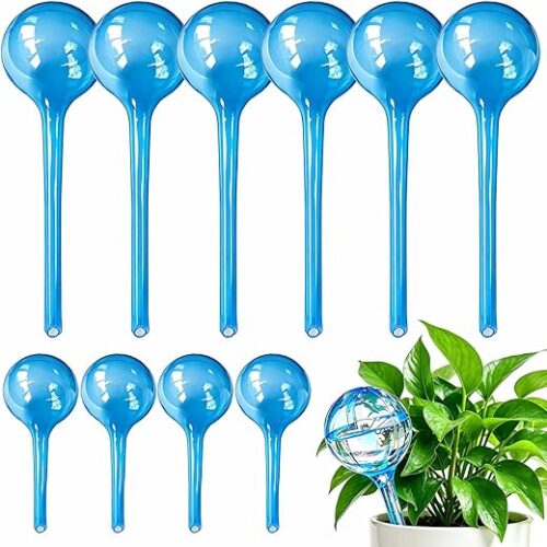 MOONSOUND Self Watering Globes for Plants - 10pcs Automatic Watering Bulbs for Indoor & Outdoor Potted Plants, Vacation Plant Care, Water...