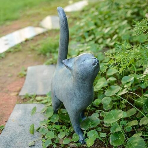 Newman House Studio Garden-Statues Cat-Figurines Home Garden Decor - Farmhouse Backyard Polyresin Kitten 7.6L x 4W x 14.5H inch Newman House Studio Garden-Statues Cat-Figurines Home Garden Decor - Farmhouse Backyard Polyresin Kitten 7.6L x 4W x 14.5H inch