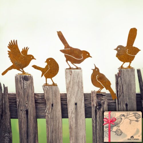 OULYDEKO 5PCS Rusty Birds Decoration,Outdoor Bird Wall Decor,Metal Birds Yard Decor, Metal Birds Craft Statue Ornaments - Garden Sculptures and... OULYDEKO 5PCS Rusty Birds Decoration,Outdoor Bird Wall Decor,Metal Birds Yard Decor, Metal Birds Craft Statue Ornaments - Garden Sculptures and...