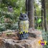 Owlsome Solar Owl with Glowing Eyes, Rotating Head, Hoot Sound, Motion Detector and Silent Mode, Plastic Owl Garden Sculpture, Garden Decoration Owlsome Solar Owl with Glowing Eyes, Rotating Head, Hoot Sound, Motion Detector and Silent Mode, Plastic Owl Garden Sculpture, Garden Decoration