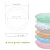 Plant Saucer 4 inch 6 Pack Drip Tray, 4 5 6 8 9 10 12 14 16 18 inch, Heavy Sturdy Plastic Planter Flower Pot Saucers for Indoor Outdoor Garden,...