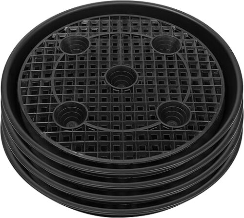 Plastic Plant Saucer Stand,4-Pack 14 inch, Elevated Plant Saucer Self-Watering Fabric Pot Base, Use Nonwoven Grow Bags, Plant Saucers Flower Pot... Plastic Plant Saucer Stand,4-Pack 14 inch, Elevated Plant Saucer Self-Watering Fabric Pot Base, Use Nonwoven Grow Bags, Plant Saucers Flower Pot...
