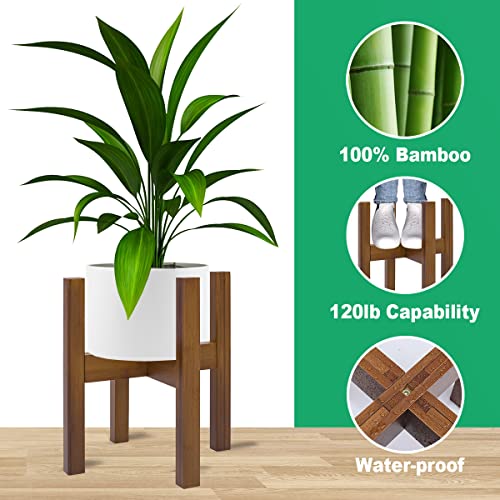 Rnined Adjustable Plant Stand Indoor,Bamboo Mid Century Modern Plants Stands, Stable Plant Holder,Fit 8 9 10 11 12 inch Pots (Pot & Plant Not... Rnined Adjustable Plant Stand Indoor,Bamboo Mid Century Modern Plants Stands, Stable Plant Holder,Fit 8 9 10 11 12 inch Pots (Pot & Plant Not...