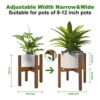 Rnined Adjustable Plant Stand Indoor,Bamboo Mid Century Modern Plants Stands, Stable Plant Holder,Fit 8 9 10 11 12 inch Pots (Pot & Plant Not... Rnined Adjustable Plant Stand Indoor,Bamboo Mid Century Modern Plants Stands, Stable Plant Holder,Fit 8 9 10 11 12 inch Pots (Pot & Plant Not...