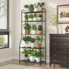 Simple Trending Plant Stand 5-Tier Plant Shelf for Indoor Outdoor, Waterproof Metal Tall Plant Stand for Living Room Bathroom Balcony Garden, Black Simple Trending Plant Stand 5-Tier Plant Shelf for Indoor Outdoor, Waterproof Metal Tall Plant Stand for Living Room Bathroom Balcony Garden, Black