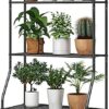 Simple Trending Plant Stand 5-Tier Plant Shelf for Indoor Outdoor, Waterproof Metal Tall Plant Stand for Living Room Bathroom Balcony Garden, Black Simple Trending Plant Stand 5-Tier Plant Shelf for Indoor Outdoor, Waterproof Metal Tall Plant Stand for Living Room Bathroom Balcony Garden, Black
