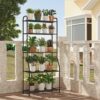 Simple Trending Plant Stand 5-Tier Plant Shelf for Indoor Outdoor, Waterproof Metal Tall Plant Stand for Living Room Bathroom Balcony Garden, Black Simple Trending Plant Stand 5-Tier Plant Shelf for Indoor Outdoor, Waterproof Metal Tall Plant Stand for Living Room Bathroom Balcony Garden, Black
